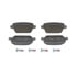 Wagner MX1314 Disc Brake Pad Set Wagner Brake ThermoQuiet MX1314 Semi-Metallic Disc Brake Pad Set
