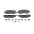 Wagner MX1333 Disc Brake Pad Set Wagner Brake ThermoQuiet MX1333 Semi-Metallic Disc Brake Pad Set