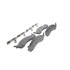 Wagner MX655 Disc Brake Pad Set Wagner Brake ThermoQuiet MX655 Semi-Metallic Disc Brake Pad Set