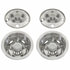 United Pacific 20102 Wheel Cover Set Wheel Cover Set - 16", Stainless Steel, for 1990-2016 Toyota Coaster/Hino Liesse
