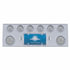 United Pacific 35060 Tail Light Panel Tail Light Panel - Stainless Steel, Rear, Center, with Two 7 LED 4" Reflector & Six 13