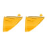 United Pacific C2001A Headlight Visor Headlight Visor - 7 inches, Amber, with Stainless Steel Accent Plate
