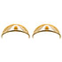 United Pacific C2001A Headlight Visor Headlight Visor - 7 inches, Amber, with Stainless Steel Accent Plate