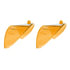 United Pacific C2001A Headlight Visor Headlight Visor - 7 inches, Amber, with Stainless Steel Accent Plate