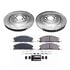 PowerStop Brakes K6374 Disc Brake Kit Z23 Daily Driver Carbon-Fiber Ceramic Brake Pad and Drilled & Slotted Rotor Kit