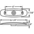 26733 by TRUCK-LITE - Signal-Stat, LED, Red Rectangular, 12 Diode, Marker Clearance Light, P2, Chrome ABS 2 Screw, Hardwired, Ring Terminal/Stripped End, 12V, Kit, Bulk