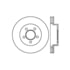 Centric 125.67052 Disc Brake Rotor Centric Premium High Carbon Alloy Brake Rotor