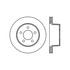Centric 125.67022 Disc Brake Rotor Premium High-Carbon Rotor