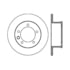 Centric 120.35070 Disc Brake Rotor Centric Premium High Carbon Alloy Brake Rotor