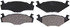ZX569 by WAGNER - QuickStop Semi-Metallic Disc Brake Pad Set