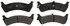 ZX667 by WAGNER - QuickStop Semi-Metallic Disc Brake Pad Set