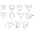 PAI 755228 Suspension Subframe Reinforcement Bracket Suspension Frame Bracket - Right Hand HT 250U Underslung Weld On
