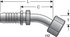 G17174-0606 by GATES - Female JIC 37 Flare Swivel - 45 Bent Tube (Stainless Steel Braid)
