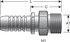 G20615-1222 by GATES - Hydraulic Coupling/Adapter - Male DIN 24 Cone - Light Series (GlobalSpiral)