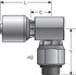 G25123-0406 by GATES - Hydraulic Coupling/Adapter - Male O-Ring Boss Swivel - 90 Block (MegaCrimp)