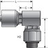 G25123-0606 by GATES - Hydraulic Coupling/Adapter - Male O-Ring Boss Swivel - 90 Block (MegaCrimp)