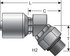 G25122-0808 by GATES - Hydraulic Coupling/Adapter - Male O-Ring Boss Swivel - 45 Block (MegaCrimp)