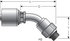 G25126-0808 by GATES - Hydraulic Coupling/Adapter - Male O-Ring Boss Swivel - 45 Bent Tube (MegaCrimp)