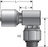 G25123-1010 by GATES - Hydraulic Coupling/Adapter - Male O-Ring Boss Swivel - 90 Block (MegaCrimp)