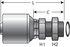 G25226-0808X by GATES - Hyd Coupling/Adapter - Male Flat-Face O-Ring Bulk Head Long Nose (MegaCrimp)