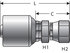 G25200-0404X by GATES - Hydraulic Coupling/Adapter - Female SAE 45 Flare Swivel (MegaCrimp)
