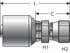 G25200-0808X by GATES - Hydraulic Coupling/Adapter - Female SAE 45 Flare Swivel (MegaCrimp)
