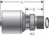 G25225-0404 by GATES - Hydraulic Coupling/Adapter - Male Flat-Face O-Ring (MegaCrimp)