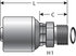G25225-0406 by GATES - Hydraulic Coupling/Adapter - Male Flat-Face O-Ring (MegaCrimp)