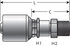 G25500-0404 by GATES - Hydraulic Coupling/Adapter - SAE Male Inverted Swivel (MegaCrimp)