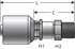 G25500-0405 by GATES - Hydraulic Coupling/Adapter - SAE Male Inverted Swivel (MegaCrimp)