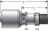 G25500-0604 by GATES - Hydraulic Coupling/Adapter - SAE Male Inverted Swivel (MegaCrimp)