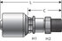 G25500-0605 by GATES - Hydraulic Coupling/Adapter - SAE Male Inverted Swivel (MegaCrimp)