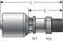 G25500-0403X by GATES - Hydraulic Coupling/Adapter - SAE Male Inverted Swivel (MegaCrimp)
