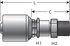 G25500-1010 by GATES - Hydraulic Coupling/Adapter - SAE Male Inverted Swivel (MegaCrimp)