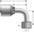 G25730-0408 by GATES - Female DIN 24 Cone Swivel - Heavy Series with O-Ring - 90 Bent Tube (MegaCrimp)