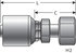 G25855-0808 by GATES - Hydraulic Coupling/Adapter - Female British Flat-Face Swivel (MegaCrimp)