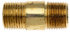 G60607-0606 by GATES - Hydraulic Coupling / Adapter - 3/8 in.-18 Brass, Male to Male, Medium Nipple
