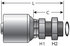 G25228-0404X by GATES - Hydraulic Coupling/Adapter - Male Flat-Face O-Ring Bulk Head (MegaCrimp)