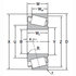 24780/24720 by NTN - Tapered Roller Bearing, 41.28mm Inner Diameter, 76.20mm Outer Diameter, 22.23mm Height