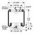 TR7108 by TORQUE PARTS - Suspension Air Spring - Cabin, 2.40 in. Compressed Height, for Navistar/International Trucks