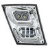 32595 by UNITED PACIFIC - Fog Light - Chrome, High Power LED, Passenger Side, with LED DRL & Position Light, for 2003-2017 Volvo VN/VNL