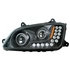 31160 by UNITED PACIFIC - Projection Headlight Assembly - LH, Black Housing, High/Low Beam, H11/HB3 Bulb, with Signal Light