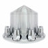 10261 by UNITED PACIFIC - Axle Hub Cover - Axle Cover, Rear, Chrome, Pointed, with 33mm Nut Cover, Thread-On