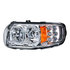 35784 by UNITED PACIFIC - Headlight Assembly - LH, LED, Chrome Housing, High/Low Beam, with 6 LED Signal and 100 LED Position Light