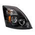 31097 by UNITED PACIFIC - Headlight Assembly - RH, LED, Black Housing, High/Low Beam, with Signal Light