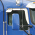 29112 by UNITED PACIFIC - Door Window Shade - Stainless Steel, with Daylight Doors and Passenger Side Single Convex Mirror, for All Kenworth Trucks
