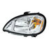 31344 by UNITED PACIFIC - Headlight Assembly - LH, Chrome Housing, High/Low Beam, 9006/9007/3157 Bulb, with Signal Light