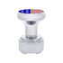 70824 by UNITED PACIFIC - Gearshift Knob - Chrome, Thread-On, with USA Flag Top Sticker & Adapter, for Eaton Fuller Style 9/10 Shifter