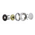 88262 by UNITED PACIFIC - Steering Wheel Hub and Horn Button Kit - Chrome, for 1997-01 Kenworth Trucks