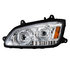 35771 by UNITED PACIFIC - Projection Headlight Assembly - LH, LED, Chrome Housing, High/Low Beam, with Amber LED Turn Signal, White LED Position Light Bar and Amber LED Marker Light